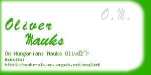oliver mauks business card